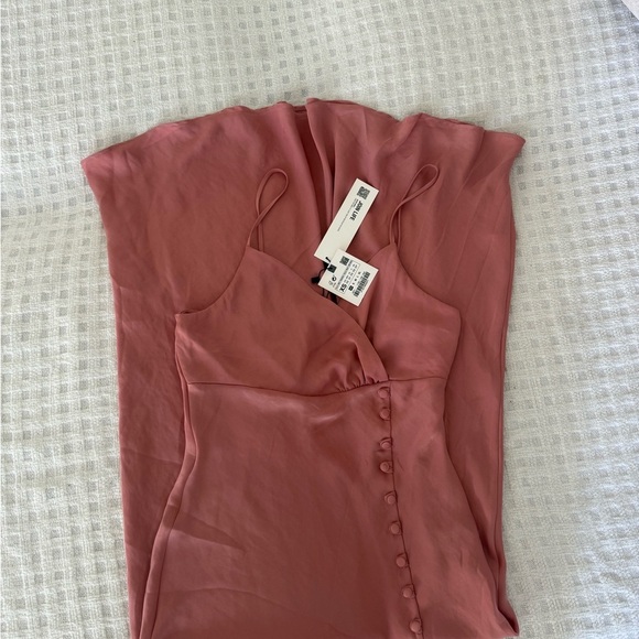 Zara Elegant Pink Spaghetti Strap Dress - Picture 8 of 10